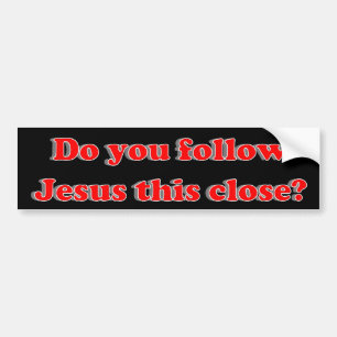 Följer du Jesus detta slut? Bildekal