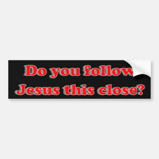 Följer du Jesus detta slut? Bildekal