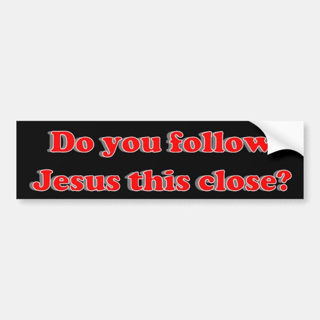 Följer du Jesus detta slut? Bildekal (Framsidan)