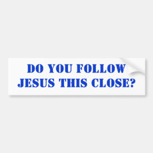 Följer du JESUS så här nära? Bildekal