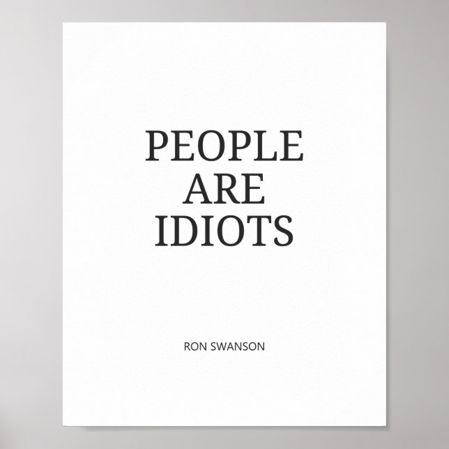 Folk är Idiots-funny offert Poster (Framsidan)