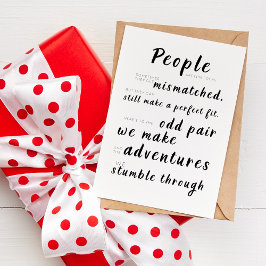 Folk är som strumpor, de blir felmatchade kort