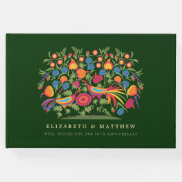 Folk Art 70-års bröllopsjubileum gästbok