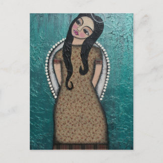 FOLK ART Angel FRÅN LORI EVERETT-vykort Vykort