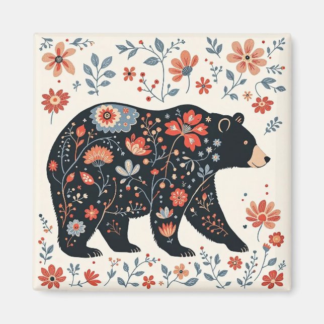 Folk Art Björn Magnet (Framsidan)
