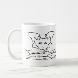 Folk Art Black Gargoyle Kaffemugg