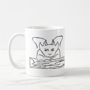 Folk Art Black Gargoyle Kaffemugg