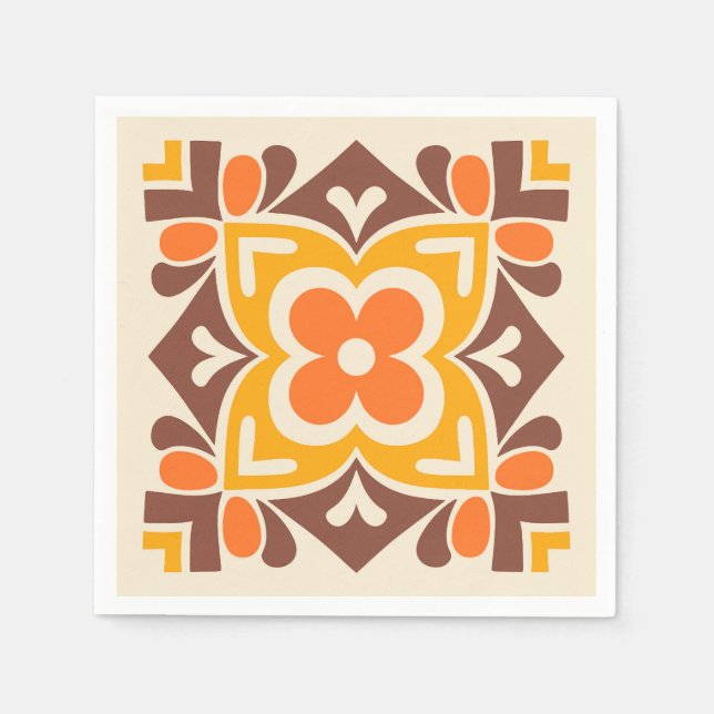 Folk Art Bloom Pappersservett (Framsidan)