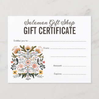 Folk Art Butik Shoppresent Voucher Certifikat