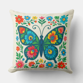 Folk Art Butterfly (2)  Kudde