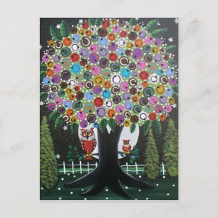 Folk Art BY LORI EVERETT-vykort Vykort