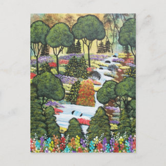 Folk Art BY LORI EVERETT-vykort Vykort