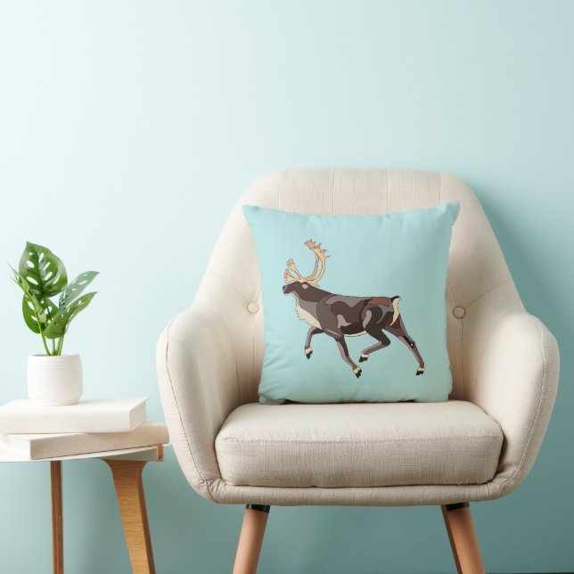 Folk Art Caribou/Ren Kudde (Stol)