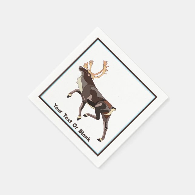Folk Art Caribou/Ren Pappersservett (Hörn)