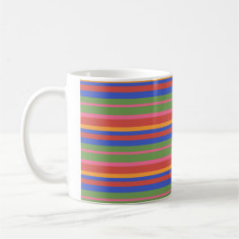 Folk Art Collection Brighly Stripe Coffee Mugg