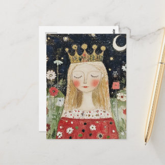 Folk Art Drottning Vykort