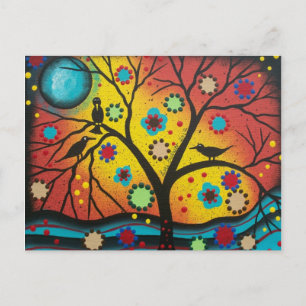 FOLK ART en morgon med dig med LORI-vykort Vykort