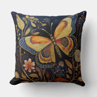 Folk Art Fjäril II Kudde