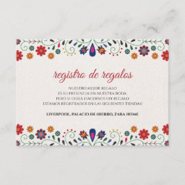 Folk Art Floral Botanical Fiesta Spanish Wedding Tilläggskort