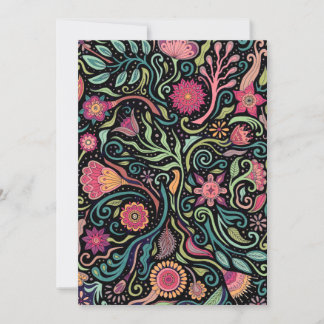 Folk Art Flower Card Julkort