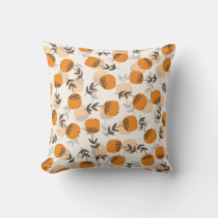 Folk Art Flowers Scandinavian Stil Kudde