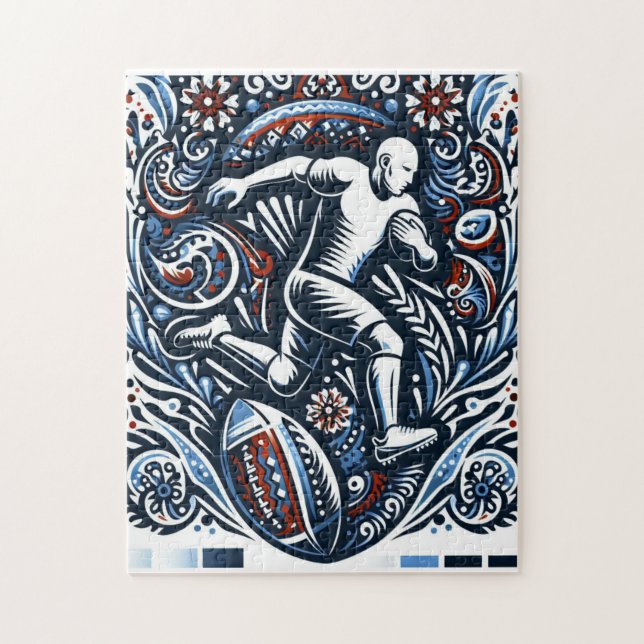 Folk Art Football Symphony’ Puzzle Pussel (Vertikal)