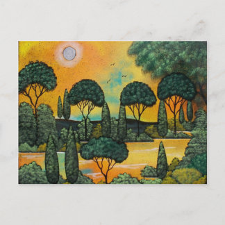 FOLK ART Gentle morse AV LORI EVERETT-vykort Vykort