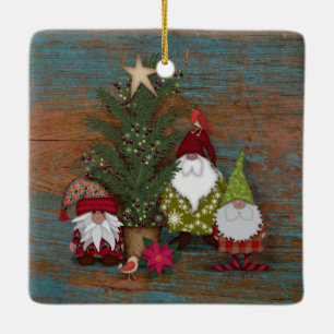 Folk Art Gnomes JULGRAN Julgransprydnad Keramik