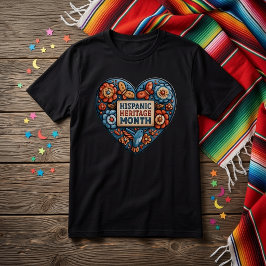 Folk Art Heart Hispanic Heritage Month T Shirt
