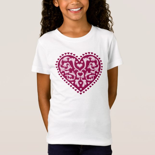 Folk Art Heart Tee Shirt (Framsida)