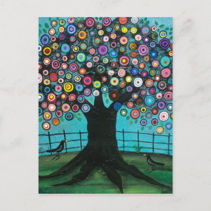 FOLK ART Imagination BY LORI EVERETT-vykort Vykort