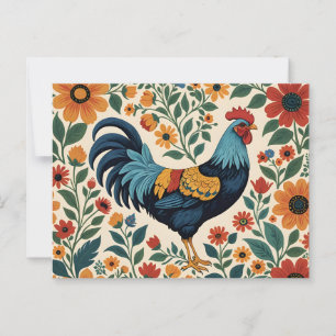 Folk Art Indigo Tupp Vykort