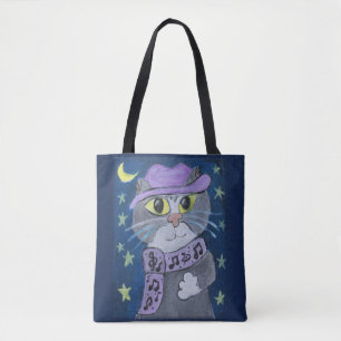 Folk Art Jazz cat Tygkasse