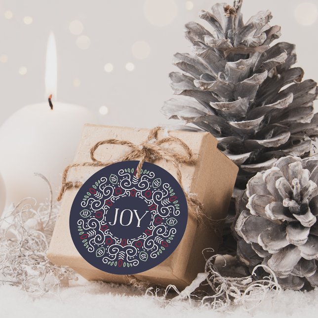 Folk Art Joy | Helgdag Gift-Märkre Gåvor Etiketter (Skapare uppladdad)
