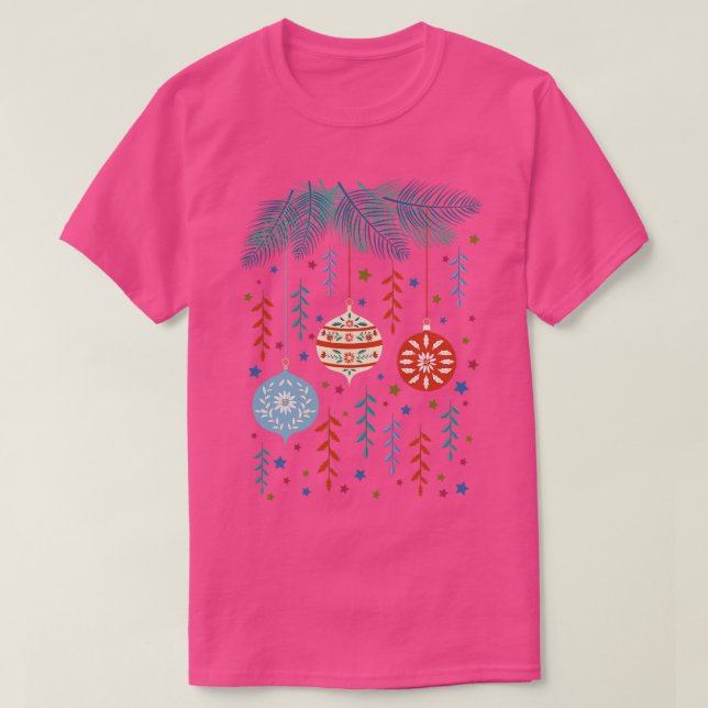 Folk Art-julprydnader T Shirt (Design framsida)