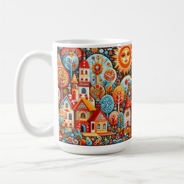 Folk Art Kaffemugg (Vänster)