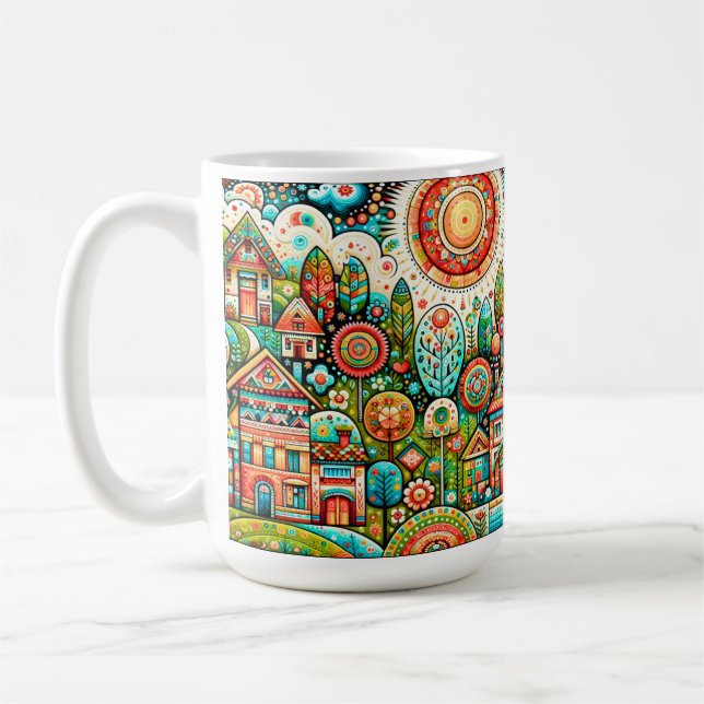 Folk Art Kaffemugg (Vänster)