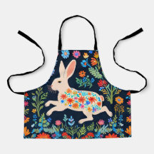 Folk Art Kanin Barnförkläde