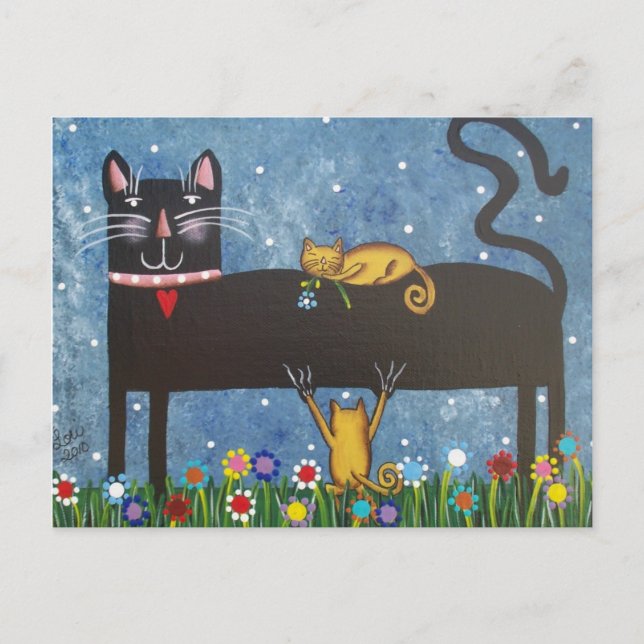 FOLK ART Mamma Twillingars BY LORI EVERETT vycard Vykort (Framsida)