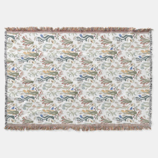 Folk Art Meadow & Blue Bird i Earth Tones Filt