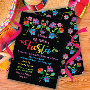 Folk Art Mexikanska Fiesta Födelsedagsfest inbjuda Inbjudningar