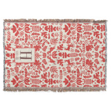 Folk Art Monogram Helgdag Blanket