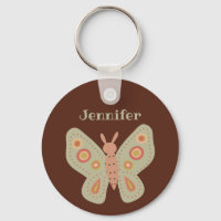 Folk Art Moth, Butterfly på Brown Personlig