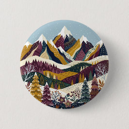 Folk Art Mountain Buttons – Senap & Plommon Knapp