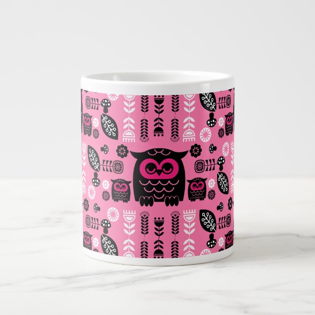 Folk Art Nordic Uggla Jumbo Mugg (Framsidan)