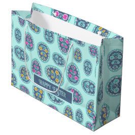 Folk Art Påsk Mönster, Pysanka Inspired Aqua