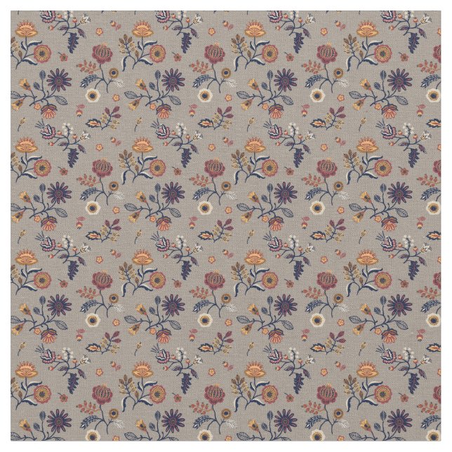 Folk Art Pattern  Tyg (Närbild)