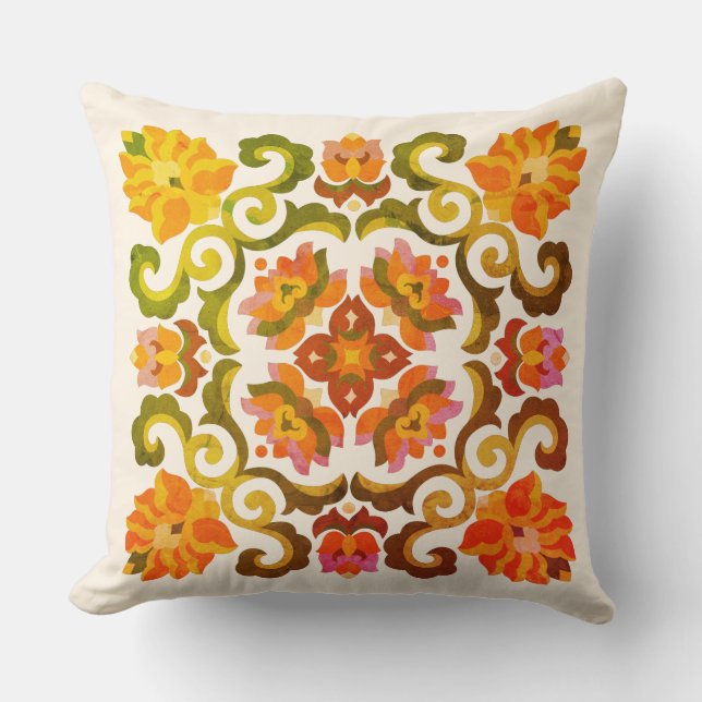 Folk Art Pillow Kudde (Framsida)