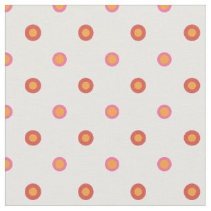 Folk Art Polka Dot on White Anpassningsbar Fabric Tyg