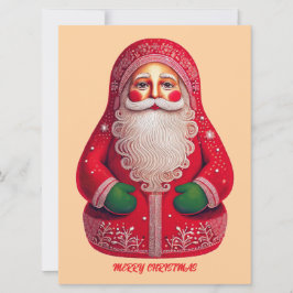 Folk Art Primitiv Tomte Julkort